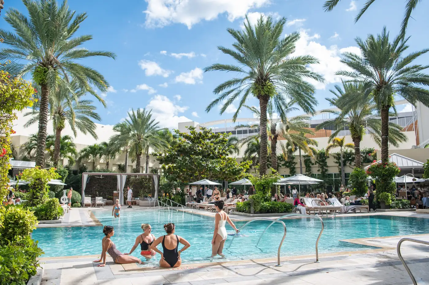 The pool at Eudēmonia in West Palm Beach